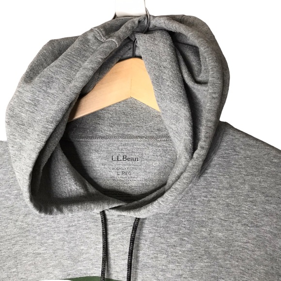 Large L.L. Bean Men's Bean's Comfort Camp Hoodie Hoody Sweatshirt With Logo - Picture 4 of 12